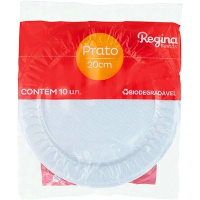 Prato Regina Branco 20cm Com 10